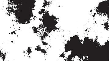Grunge Black Ink Splatter Texture, Abstract Distressed Background Overlay, Isolated on White vector