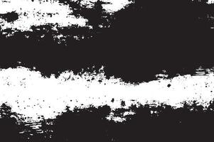 Grunge Distressed Horizontal Paint Stroke Texture in Black and White for Abstract Backgrounds vector