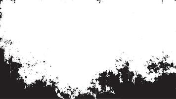 Grunge Ink Border Texture, Distressed Black Ink Grunge Frame on White Background vector