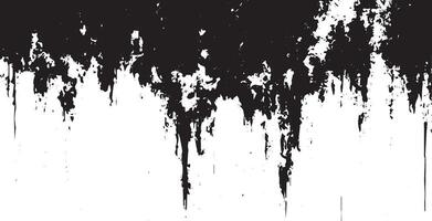 Grunge Dripping Ink Texture, Black and White Abstract Grunge Background vector