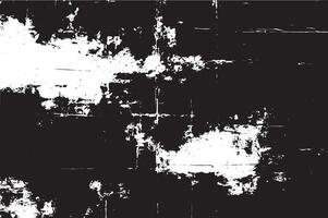 Grunge Distressed Wall Texture, Abstract Black and White Surface Background vector