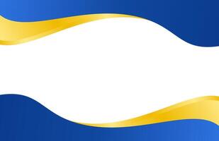 Chic Blue and Gold Gradient Wave Design for Certificate vector