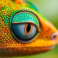 Prismatic Gaze The Eye of the Chameleon photo