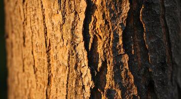A close up of a tree with a bird on it photo