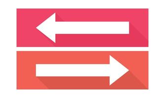 Contrasting arrows pointing in opposite directions. Horizontal swap glyph icon. Horizontal flip. vector