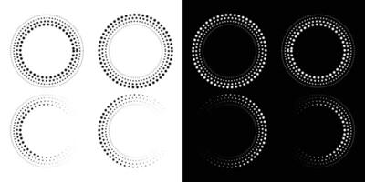 Geometric Halftone Circles with Dotted. vector