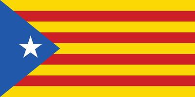 The Flag of Catalonia A Detailed Image of the Catalan National Flag. vector