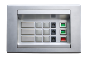 ATM Machine Keypad Interface with Function Buttons isolated on a transparent background png