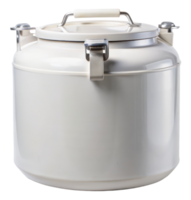 Large storage canister with secure lid for food isolated on a transparent background png