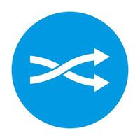 Redirect icon change direction symbol for graphic design, logo, web site, social media, mobile app, ui illustration. vector
