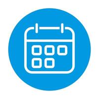 Calendar outline icon for your web site design, logo, app, UI. illustration... vector