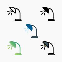 Design Illustration graphic of study lamp icon with colored line, flat, glyph, gradient, and line style. Suitable for UI, mobile design, web design, etc. vector
