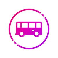 Design Illustration graphic of circle bus icon with gradient style. Suitable for UI, mobile design, web design, etc. vector