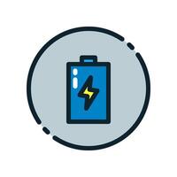 Design Illustration graphic of energy battery icon with colored line style. Suitable for UI, mobile design, web design, etc. vector