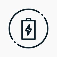 Design Illustration graphic of energy battery icon with line style. Suitable for UI, mobile design, web design, etc. vector