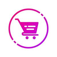 Design Illustration graphic of shopping cart icon with gradient style. Suitable for UI, mobile design, web design, etc. vector