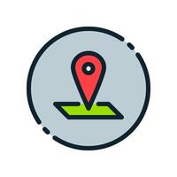 Design Illustration graphic of location icon with colored line style. Suitable for UI, mobile design, web design, etc. vector
