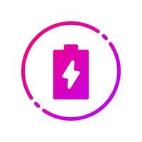 Design Illustration graphic of energy battery icon with gradient style. Suitable for UI, mobile design, web design, etc. vector