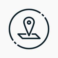 Design Illustration graphic of location icon with line style. Suitable for UI, mobile design, web design, etc. vector