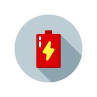 Design Illustration graphic of energy battery icon with flat style. Suitable for UI, mobile design, web design, etc. vector