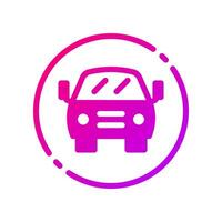 Design Illustration graphic of front car circle icon with gradient style. Suitable for UI, mobile design, web design, etc. vector