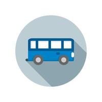 Design Illustration graphic of circle bus icon with flat style. Suitable for UI, mobile design, web design, etc. vector