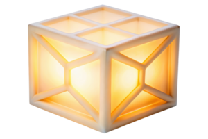 Decorative cube lamp for home interior design isolated on a transparent background png