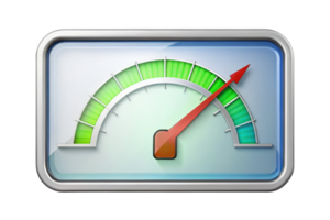 Digital Gauge Display for Measuring Performance Levels png