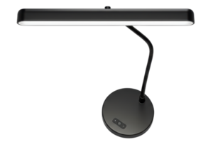 Adjustable desk lamp with flexible gooseneck design png