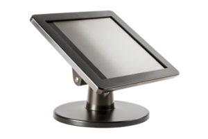 Touchscreen POS monitor for retail checkout system isolated on a transparent background png
