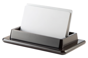 Desktop business card organizer displaying blank name card png