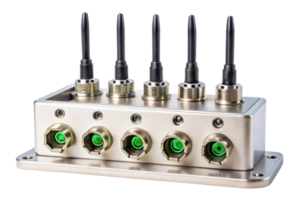 High-tech connector panel enables efficient communication isolated on a transparent background png