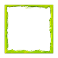 A green square frame with a transparent background png