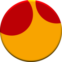 A red and yellow circle with a dot in the middle png