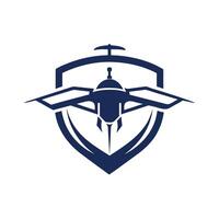 Modern logo design representing autonomous drone technology with a sleek appearance and futuristic elements that signify innovation in aerospace engineering vector