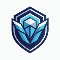 Sleek minimalist logo representing a predictive policing technology design focused on law enforcement innovation and data analysis for improved public safety measures vector
