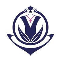 Elegant logo design for a digital fashion application showcasing a contemporary aesthetic with a focus on style and innovation for modern users vector