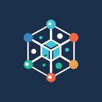 Minimalist logo representing a molecular diagnostics platform showcasing modern design and innovation in health technology vector