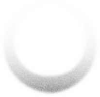 Dotted grainy circle. Stipple gradient texture. Dusty grunge round with fade effect. Circular sandy eclipse. Radial abstract blurred frame png