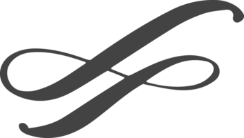 Swoosh line. Hand-drawn squiggle stroke. Swirl swish and swash element. Calligraphic curly doodle. Wavy elegant decorative shape. png