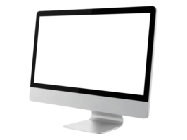 Modern Desktop PC Monitor Mockup with Blank Screen, with Clipping Path. png