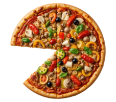 Mouthwatering Pizza Illustration on Transparent Background png
