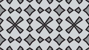 Abstract Kaleidoscope with geometric pattern animation. black and white vintage old pattern. video