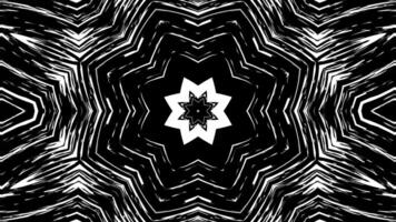 Psychedelic hypnotic digital kaleidoscopic motion background. Abstract black fractal Animation. video