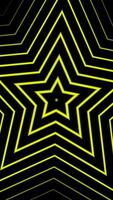 abstract yellow visual loop background. shine star pattern geometric animation. hypnotic stars loop motion. video