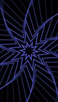 abstract blue visual loop background. star pattern geometric animation. fractal slow motion. video
