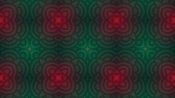 Abstract Kaleidoscope with geometric pattern animation. Retro green flower pattern. video