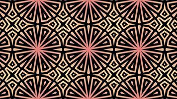 Abstract Kaleidoscope with geometric pattern animation. Red flower pattern motion. video