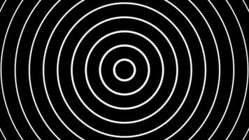 Abstract black and white circle curve radio wave motion. Spinning monochrome loop animation. spiral line waves. video