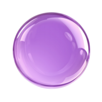 Glossy Lilac Sphere with Transparent Background Abstract Glass Ball Texture png